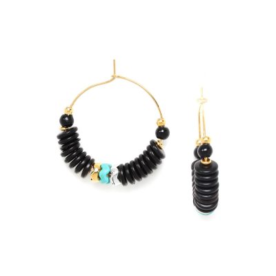 Boucles d oreilles nature bijoux collection lagon noir