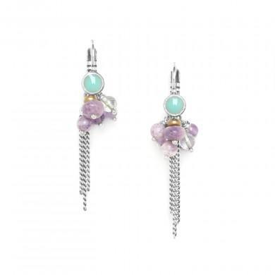 Boucles d oreilles water lily nature bijoux