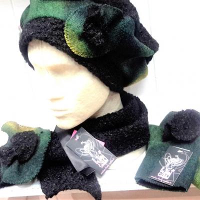 Ensemble bonnet echarpe mitaine